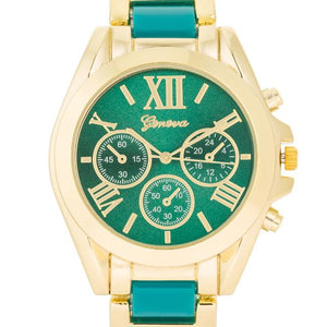 Teal Gold Watch - Jewelry Xoxo