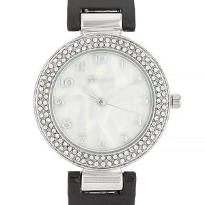 Crystal Watch - Black - Jewelry Xoxo