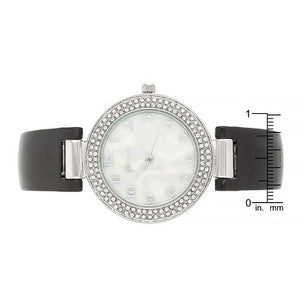 Crystal Watch - Black - Jewelry Xoxo