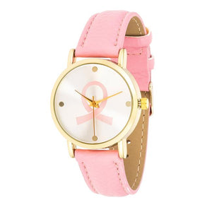 Breast Cancer Awareness Watch with Pink Band - Jewelry Xoxo