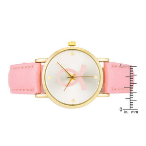 Breast Cancer Awareness Watch with Pink Band - Jewelry Xoxo