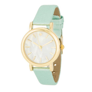Mint Leather Watch - Jewelry Xoxo