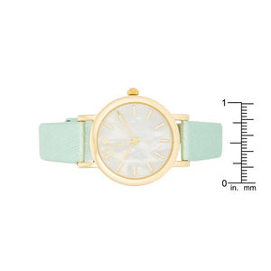 Mint Leather Watch - Jewelry Xoxo