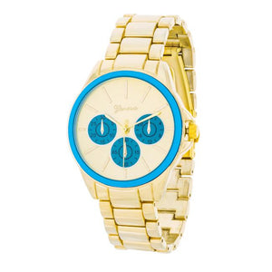 Chrono Gold Metal Watch - Jewelry Xoxo