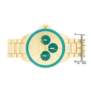 Chrono Gold Metal Watch - Jewelry Xoxo