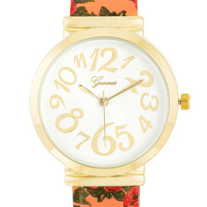 Floral Cuff Watch - Jewelry Xoxo