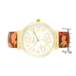 Floral Cuff Watch - Jewelry Xoxo