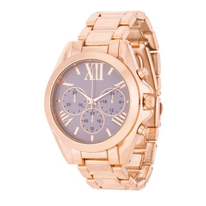 Roman Numeral Rose Gold Watch - Jewelry Xoxo