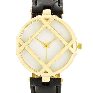 Fashion Watch With Leather Band - Jewelry Xoxo