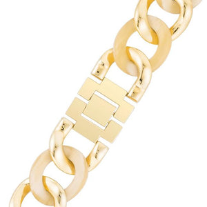 Gold Link Watch with Crystlas - Jewelry Xoxo