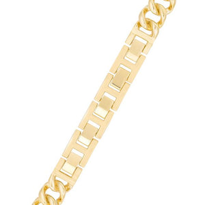 Gold Link Watch With Turqoise Dial - Jewelry Xoxo