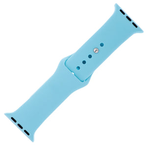 Soft Blue Silicone Sports Watch Band 38mm - Jewelry Xoxo