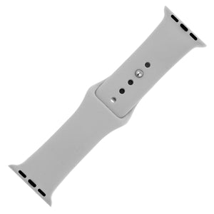 Light Grey Silicone Sports Watch Band 38mm - Jewelry Xoxo