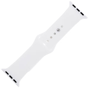 Classic White Silicone Sports Watch Band 38mm - Jewelry Xoxo