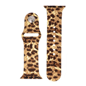 Exotic Cheetah Silicone Sports Watch Band 38mm - Jewelry Xoxo