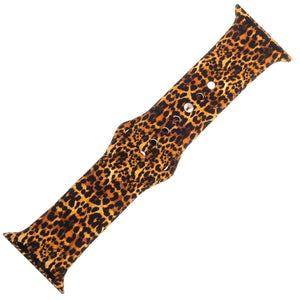 Leopard Print Silicone Sports Watch Band 42mm - Jewelry Xoxo