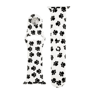 Paw Print Silicone Sports Watch Band 38mm - Jewelry Xoxo