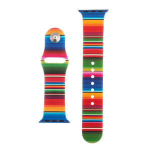 Rainbow Silicone Sports Watch Band 42mm - Jewelry Xoxo