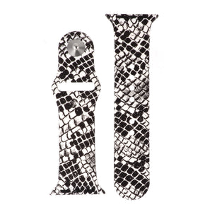 Snake Print Silicone Sports Watch Band 42mm - Jewelry Xoxo